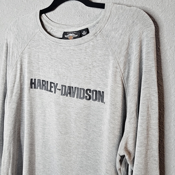 Harley Davidson Long Sleeve Tee Shirt Womens 2W Logo Spellout Biker SOFT Rayon - Picture 3 of 8